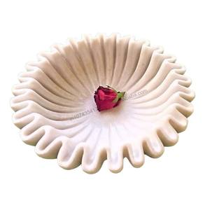 Bol en marbre blanc de Makrana de la meilleure qualité pour les cadeaux promotionnels et d'affaires Bol à fleurs en marbre blanc pour prêt à expédier - Product Image 2
