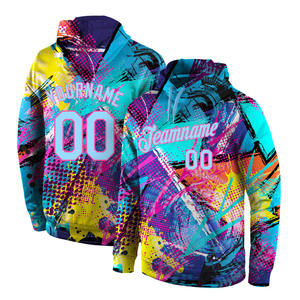 Precio barato sublimación diseño personalizado impreso pulóver sudaderas con capucha hombres mujeres poliéster deportes sudaderas con capucha - Product Image 4