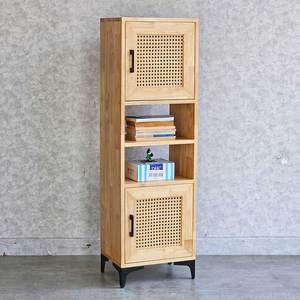 Estante Decorativo de Diseño Escandinavo KTB68174 de 40x30x120cm con Cajones Giratorios Hechos de Madera de Caucho para Hogar, Oficina, Sala de Estar, Dormitorio - Product Image 4