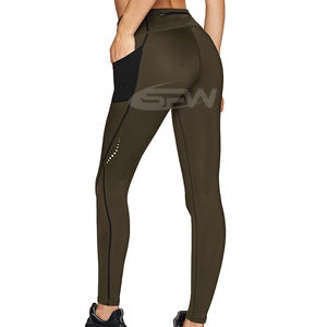 Tejido elástico de cuatro vías de secado rápido transpirable a prueba de sentadillas para mujer de cintura alta para gimnasio de estudio y uso diario - Product Image 5