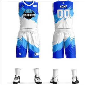 Ropa Deportiva de Baloncesto Personalizada, Nuevo Diseño, Jersey Reversible al por Mayor, Transpirable, Anti-UV, Antibacteriano, 100% Poliéster - Product Image 1