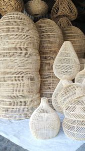 Handmade Vintage Pendant <b>Light</b> with Woven Rattan Lampshade Wood <b>Bamboo</b> Lampshade for Dining - Product Image 5