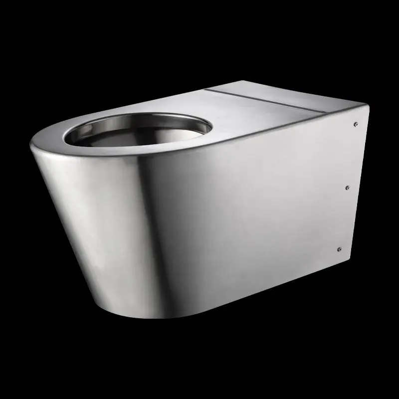 Oem Odm 700Mm P Trap Hing Openbare Beveiliging Roestvrijstalen Toilet Voor Gevangeniscel