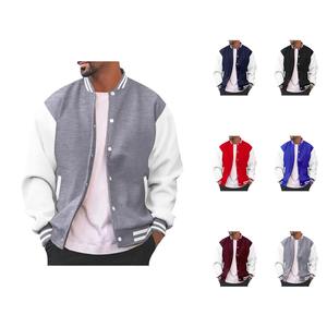 Chaqueta Bomber Universitaria Retro Directo de Fábrica, Mangas de Cuero, Impermeable, Resistente al Viento, Unisex, OEM, Personalizable - Product Image 3