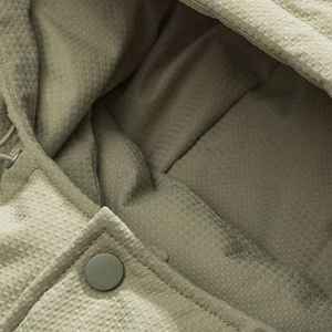 Veste d'hiver à long col montant avec logo sur le devant imperméable et coupe-vent respirant en coton à capuche décontracté pour hommes - Product Image 2