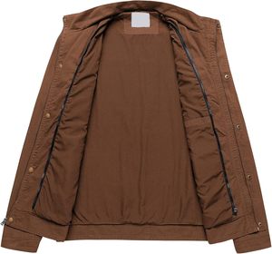 เสื้อแจ็คเก็ตผ้าแคนวาสผู้ชาย ทนทาน ปรับแต่งได้ ดีไซน์ทันสมัย เหมาะสำหรับงานกลางแจ้งและสวมใส่ลำลอง - Product Image 3