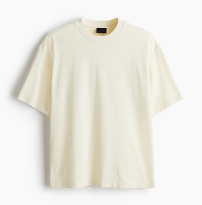 Camiseta recortada de gran tamaño para hombre con logotipo personalizado, ropa de calle minimalista, camiseta cuadrada holgada, diseño en blanco para imprimir - Product Image 5