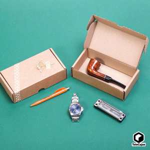 16x10x5 cm Mailing Box Sturdy Self-Assembling <b>Brown</b> Kraft Cardboard Eco-Friendly Rigid <b>Boxes</b> with Recycled Materials - Product Image 5