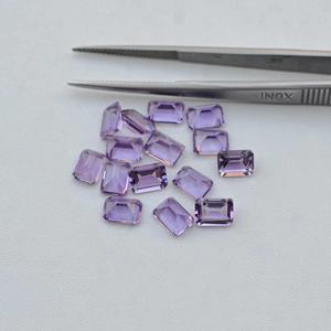 Piedra de corte Octágono facetada de amatista de Brasil Natural de 8mm y 10mm, superventas, piedras preciosas sueltas certificadas, joyería última lista para enviar - Product Image 3