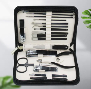 Multi Functional Luxurious 18-Piece Stainless Steel Manicure Pedicure Set 3-in-1 <b>Nail</b> Clipper World Precision Surgical Leather - Product Image 3