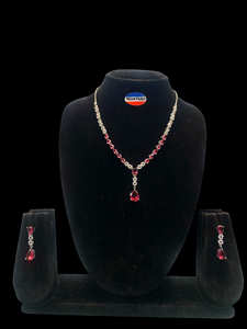 Conjunto de collar chapado en rodio de diamante americano para mujeres y niñas, enlace ostentoso de alta calidad, Natural para uso en bodas - Product Image 3