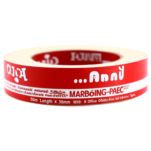 Papel Crepé Fino 3804 MASKING-TEC, Crepé Natural Ligero, Rollo de 50m de Largo x 30mm de Ancho, Paquete Individual, 8 Cintas Adhesivas de Oficina - Product Image 3