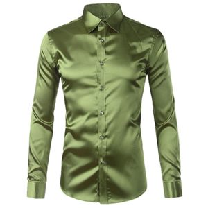Camisa de vestir formal de manga larga Color azul Oficina de lujo Trabajo Negocios Casual Prendas de vestir Camisa para hombres - Product Image 3