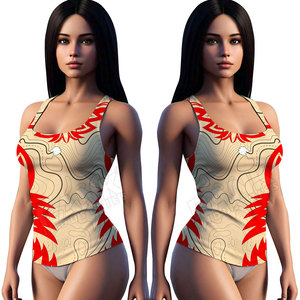 Débardeur femme dernière collection, tissu tricoté, logo personnalisé sur le devant, couleur personnalisable, respirant, polyester/coton, en vente - Product Image 6