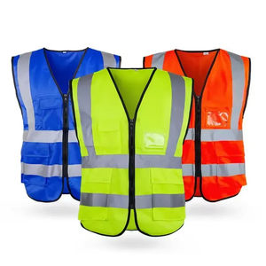 Men's Summer Custom <b>Safety</b> Vest for Motorcycling High Visibility Canvas Workwear with 5 Dimensional Pockets Wholesale Reflective - Product Image 6