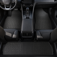 Tapis de sol de voiture en PVC durables toutes saisons, antidérapants, avec doublure en caoutchouc, ensemble complet, ajustement personnalisé, protection intérieure du véhicule