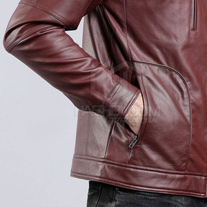 Vente en gros de veste en cuir grande taille de haute qualité pour hommes style de la rue col montant hiver séchage rapide respirant couleurs personnalisées - Product Image 5