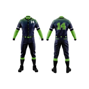 Ensemble d'uniformes de baseball pour équipe, logo personnalisé, unisexe, performance de softball, maillot et pantalon de sport, 100% polyester, antibactérien - Product Image 1