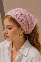 Pañuelo de Punto para Mujer, Estilo Crochet, Suave, para la Cabeza o el Cabello
