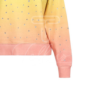 Nueva llegada último diseño elegante sudadera para Unisex básico algodón mezclado Premium cómodo strass sudadera para la venta - Product Image 4