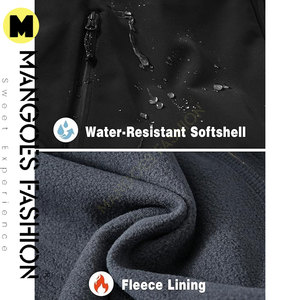 <b>Men's</b> Soft Shell <b>Jacket</b> Fleece Lined Waterproof Lightweight Hooded Winter <b>Jacket</b> Black Color <b>Jackets</b> - Product Image 3