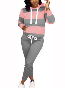 Conjuntos Deportivos Casuales para Mujer, Sudadera con Capucha y Pantalones de Felpa con Borlas, Ropa Deportiva para Entrenamiento, Chándal con Logotipo Personalizado - Product Image 2