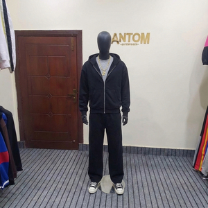 Ensemble de survêtement décontracté oversize en molleton épais pour l'hiver, taille plus, streetwear, sweat-shirt de haute qualité personnalisé - Product Image 1