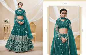 Véritable georgette élégante lehenga choli avec paillettes zari brodé travail parfait pour la collection de mariage - Product Image 5