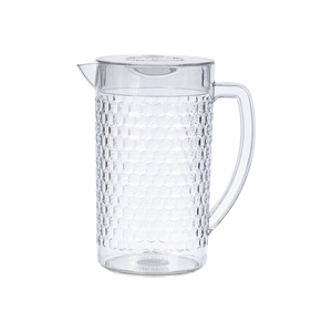 Hokori 6075 Honeycomb Design <b>Water</b> Pitcher 1900ml, Clear Plastic <b>Jug</b> <b>with</b> <b>Lid</b> and Handle for <b>Water</b>, Juice & Iced Tea - Product Image 3