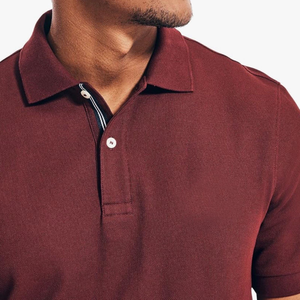 Piqué de algodón de punto sólido de primera calidad para hombre para camisa Classic Fit Quick Dry Transpirable Performance Active Casual - Product Image 4