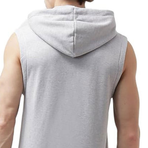 Hoodies sans manches à fermeture éclair de qualité supérieure, basiques, streetwear, sur mesure, 100% coton, respirants, séchage rapide - Product Image 6