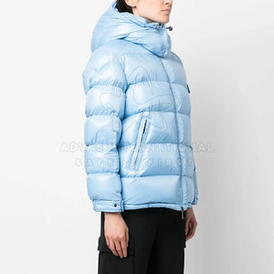 Femmes hiver extérieur épais bulle veste capuche fermeture à glissière respirant Polyester/Nylon doublure tricoté personnalisable haute - Product Image 3