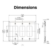 Cubierta de Interruptor de Pared de PC Blanca de Tamaño Mediano, Personalizable, con Certificación ETL, para Decoración de Interiores