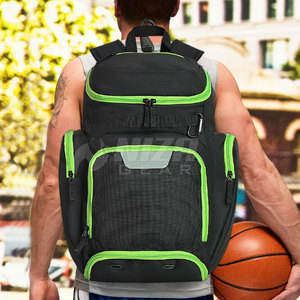 Sac à dos de basketball décontracté et souple pour tous les jours, en nylon et polyester durables, écologique, respirant, grande capacité, avec fermeture éclair et fermoir. - Product Image 5