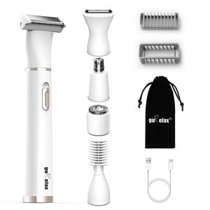 Afeitadora Eléctrica Recargable 5 en 1 para Mujer, Resistente al Agua IPX7, Lavable, para Rostro, Cuerpo, Área del Bikini, Piernas, Nariz y Orejas - Product Image 2