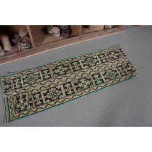 Classique traditionnel 9x12 Beige vert laine tapis Patchwork Design Vintage turc Aubusson Style pour salon décorations Latex - Product Image 5