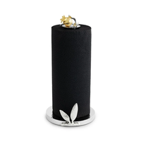 Porte-serviettes en papier grenade de luxe argent et or support de rouleau de tissu en métal décoratif pour cuisine ou Table à manger