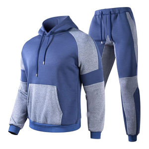 Nuevo Chándal Informal de Dos Piezas con Capucha de Felpa 100% Algodón, Dos Bolsillos Laterales, Transpirable, de Secado Rápido y Ligero para Hombre RSW - Product Image 1