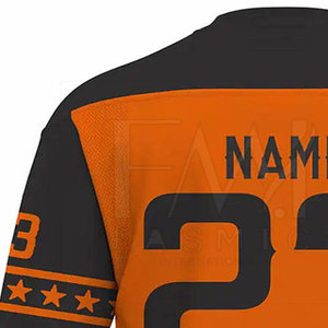 เสื้อฮอกกี้น้ำแข็งพิมพ์ลายสำหรับผู้ชายยอดนิยม พร้อมลายทีมและชื่อผู้เล่นแบบกำหนดเอง แห้งเร็ว ระบายอากาศได้ดี ผลิตจากเมืองเซียลคอต - Product Image 4