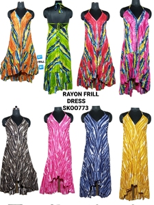 ชุดเดรสลำลองพิมพ์ลายสำหรับผู้หญิง3 4แขนยาวขนาดเล็กสีกรมท่าปริมาณผ้าสแปนเด็กซ์กำหนดได้เองป้องกันเรยอนโลโก้สไตล์ไทม์ - Product Image 4