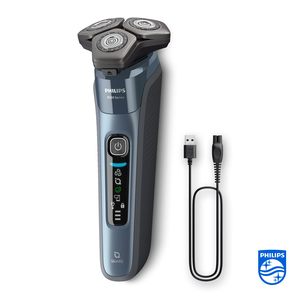 Rasoir électrique avec technologie de double lame pour utilisation humide et sèche, tondeuse escamotable, support de charge, étui de voyage, système de nettoyage, brosse de nettoyage - Product Image 5