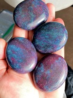 Boule de cristal de kyanite rubis de qualité supérieure, globe de massage, guérison Reiki, mascotte Feng Shui, pierre ovale polie faite à la main, Khambhat
