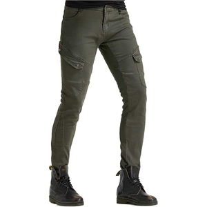 Mens High Waist Protective Coated Denim Trouser Pant Motorcycle <b>Knee</b> <b>Protector</b> Biker Cargo Pants Elastic Waist Closure Plus Size - Product Image 3