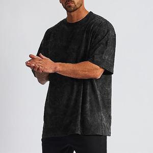 Camisetas de gran tamaño de algodón pesado lavado de verano Vintage Tee Loose Fit manga corta Casual camisas para hombres y mujeres - Product Image 4