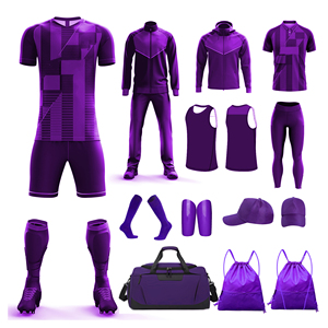 Disponible en colores personalizados Kit de fútbol con uniforme Conjunto Mochila Gorra Chándal Calcetines Jersey y chaquetas - Product Image 6