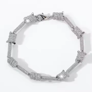 Collier chaîne cubaine haut de gamme en moissanite, diamant, brillant, glacé, pour un look urbain moderne - Product Image 5