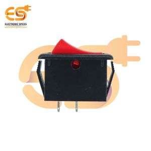 "6A 250V AC Glass Epoxy SPST PCB Back Rocker Switch Color Rojo 2 Pin" - Product Image 4