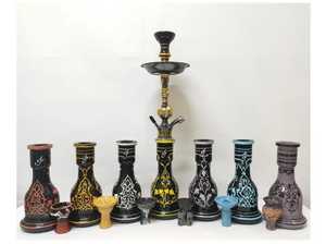 ผู้จำหน่ายแบบมืออาชีพของอียิปต์แจกันมอระกู่สีม่วงอาหรับทาสีด้วยมือแก้วสำหรับผู้ซื้อจำนวนมาก - Product Image 4