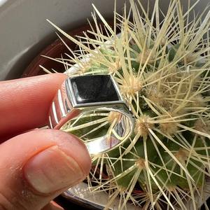 Anillo clásico de joyería para mujer, joyería de estilo bohemio de Plata de Ley 925, anillo hecho a mano con piedras preciosas de ónix negro, regalo para esposa - Product Image 4