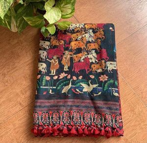 Venta de exportación Diseñador exclusivo Impreso Saree Aspecto étnico Blusa para adultos Impresionante estilo indio Ropa de fiesta de boda Mujeres - Product Image 1